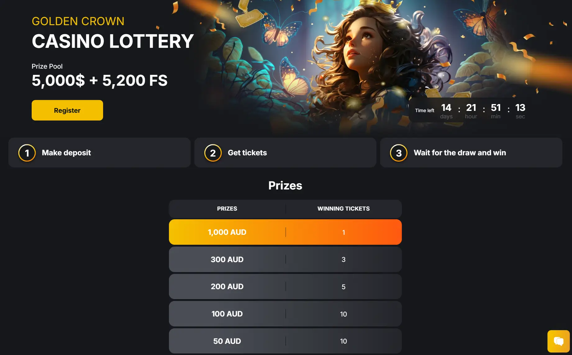 Golden Crown casino bonus vip
